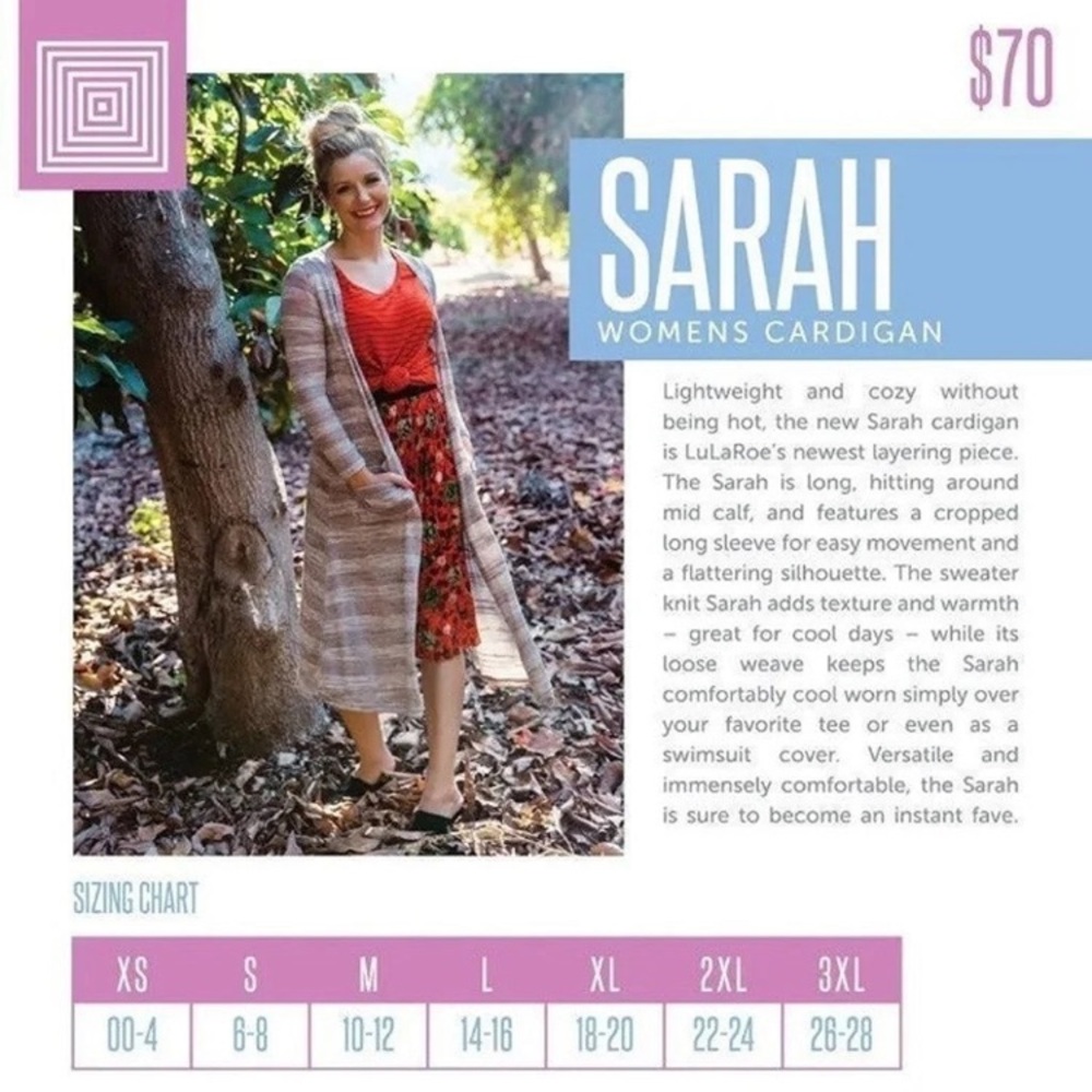 NWT LuLaRoe Sarah XS - Picture 2 of 2